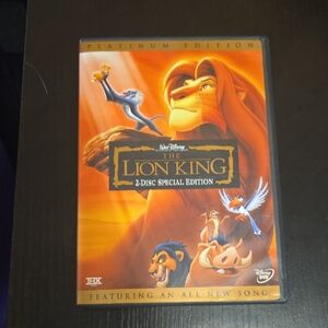 Disney The Lion King Platinum Edition DVD - Orange and Blue Cover